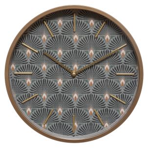 Horloge à motif Lizy Fond Vert D. 29,5 cm