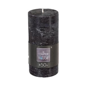 Bougie cylindrique Olia Noir  H.14 cm