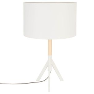 Lampe trépied Blanc H.55,5 cm