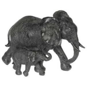 Éléphants décoratifs Gris foncé H.15 cm