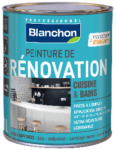 Peinture de Rénovation Cuisine & Bains gris lin 1 L
