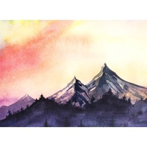 Décor Panoramique Mountain Paint 1, 5 Panneaux