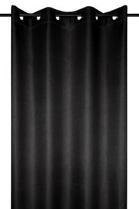 Rideau Occultant Polaire Noir 140 x 260 cm